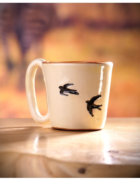 TAZA de Cerámica GOLONDRINAS ARTESANAL 200% - Imagen 2