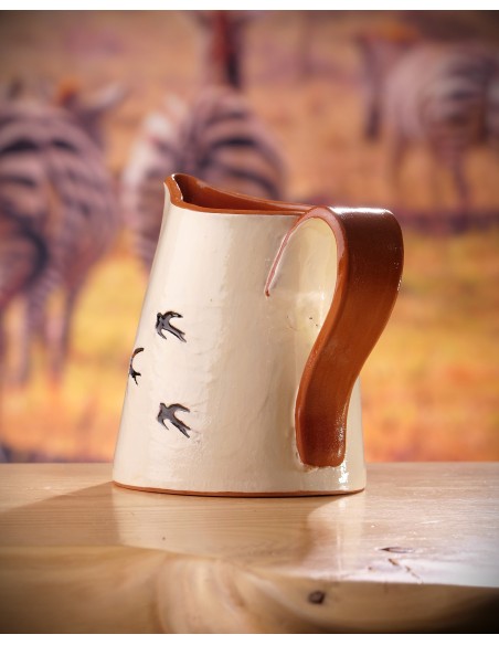 JARRA DE AGUA de Cerámica GOLONDRINAS ARTESANAL 200% - Imagen 2