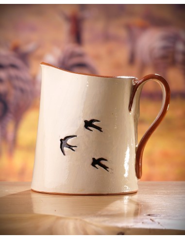 JARRA DE AGUA de Cerámica GOLONDRINAS ARTESANAL 200% - Imagen 3