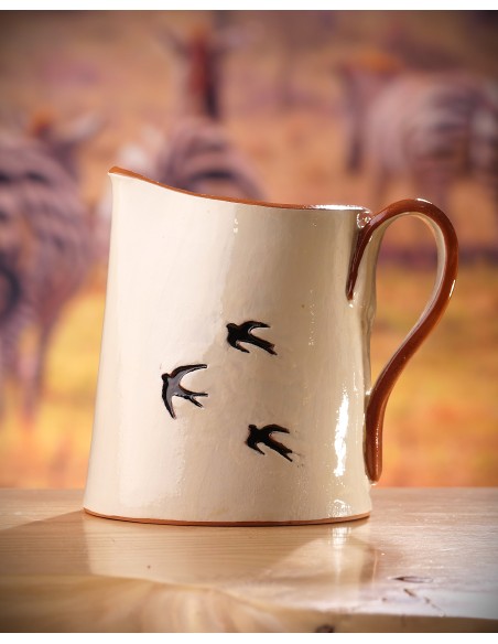 JARRA DE AGUA de Cerámica GOLONDRINAS ARTESANAL 200% - Imagen 3