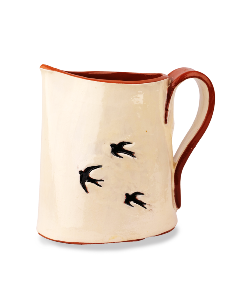 JARRA DE AGUA de Cerámica GOLONDRINAS ARTESANAL 200% - Imagen 4