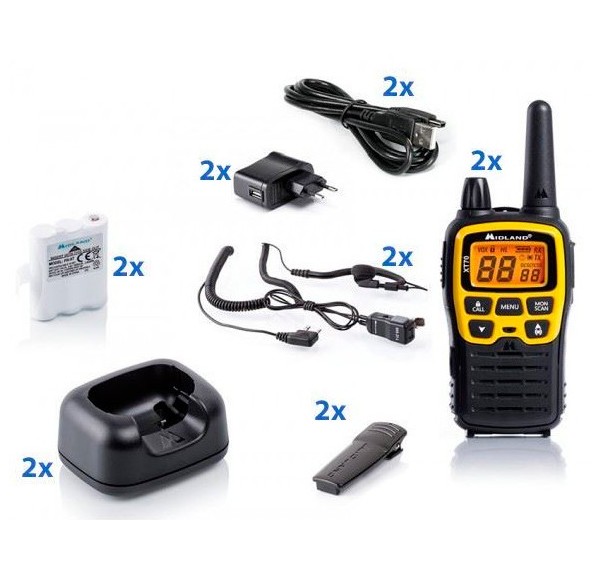 MIDLAND XT70 ADVENTURE WALKIE TALKIES - Imagen 3