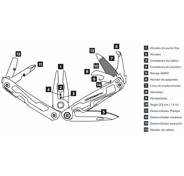 LEATHERMAN REV HERRAMIENTA MULTIUSOS - Imagen 3