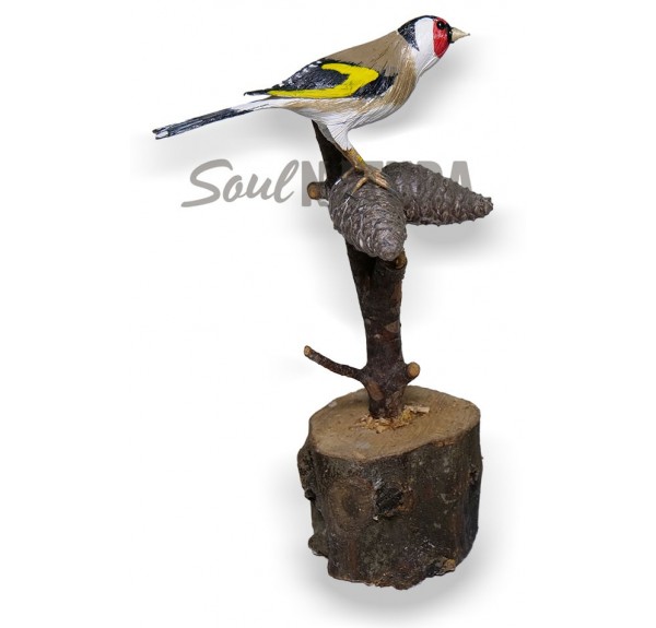 JILGUERO EN TRONCO (PÁJARO DE PITA) - Imagen 2