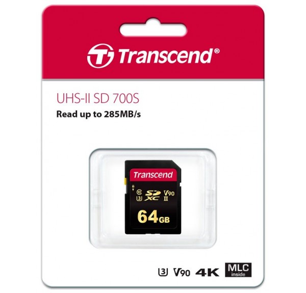 TARJETA SD PROFESIONAL 64GB TRANSCEND - Imagen 1
