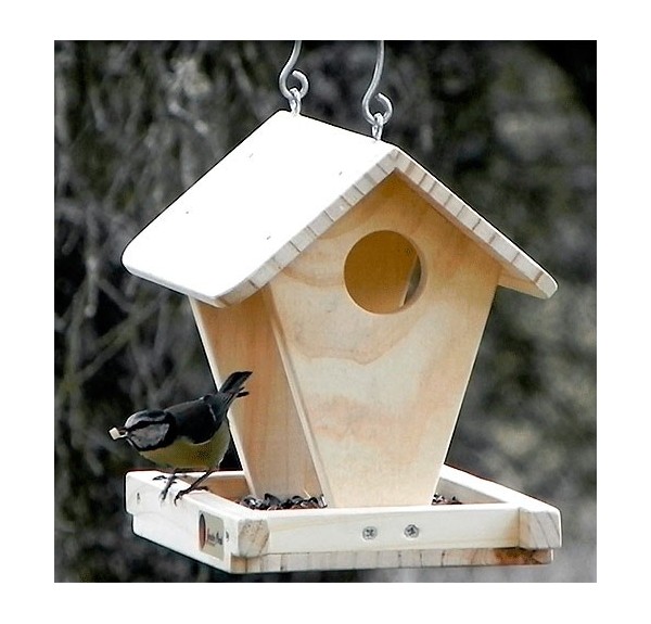 COMEDERO DE MADERA MODELO CABAÑA - Imagen 2