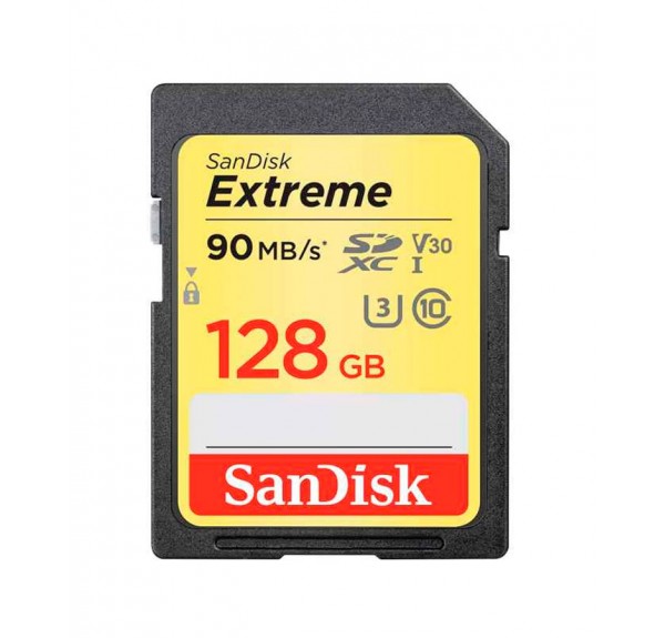 TARJETA SD EXTREME 128GB 90MB/S SANDISK - Imagen 1