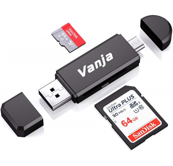 LECTOR TARJETAS PORTÁTIL VANJA USB READER - Imagen 1