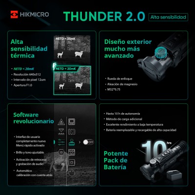 ▷ THUNDER TH35P 2.0 VISOR TÉRMICO HIKMICRO | Soul Natura - Imagen 3