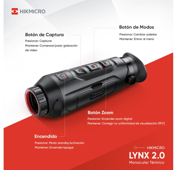 LYNX PRO LH25 2.0 MONOCULAR TÉRMICO HIKMICRO - Imagen 3