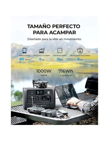 ▷ Estación de energía portátil EB70 Bluetti 1000W 716Wh | Soul Natura - Imagen 3