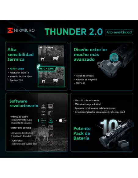 ▷ THUNDER TQ50 2.0 visor térmico Hikmicro | Soul Natura - Imagen 5
