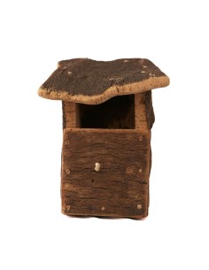 ▷ ECONIDO de CORCHO Cuadrada para Petirojo y Lavandera ARTESANAL 200%| Soul Natura - Imagen 1