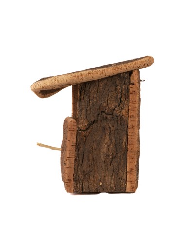 ▷ ECONIDO de CORCHO Cuadrada para Petirojo y Lavandera ARTESANAL 200%| Soul Natura - Imagen 2