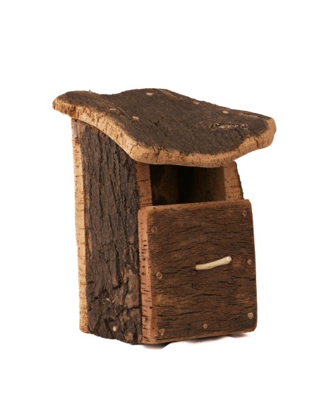 ▷ ECONIDO de CORCHO Cuadrada para Petirojo y Lavandera ARTESANAL 200%| Soul Natura - Imagen 4